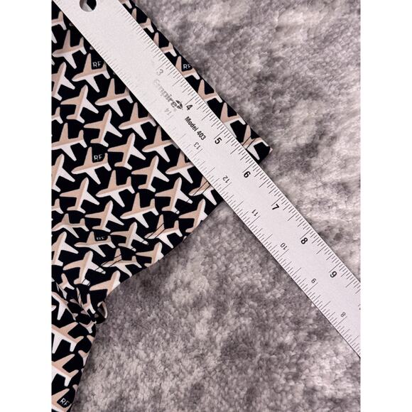 Brooks Brothers Red Fleece Dress Small Womens Airplane Print Wrap Jersey Stretch - Picture 5 of 8